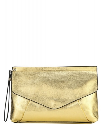 Fashion Faux Leather Clutch Bag HBG-104892 GOLD